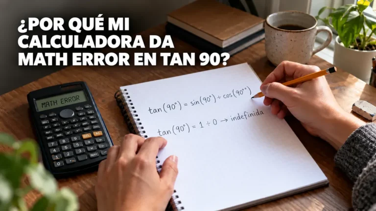 ¿Por qué mi calculadora da Math Error en Tan 90?