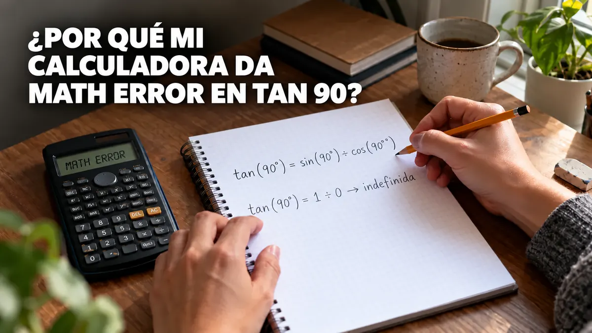 ¿Por qué mi calculadora da Math Error en Tan 90?