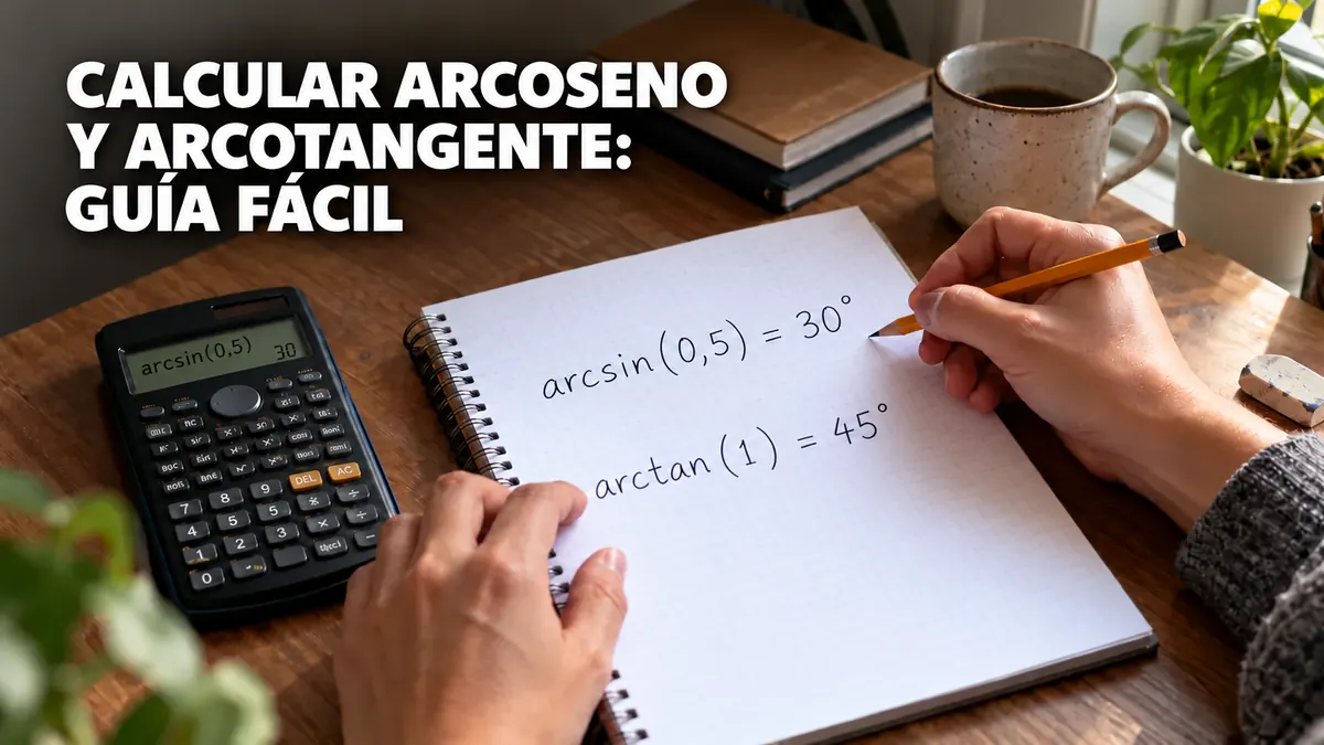 Calcular arcoseno y arcotangente: guía fácil