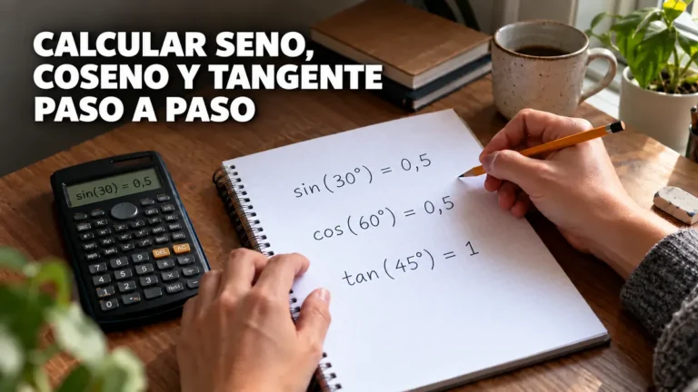 Calcular seno, coseno y tangente paso a paso