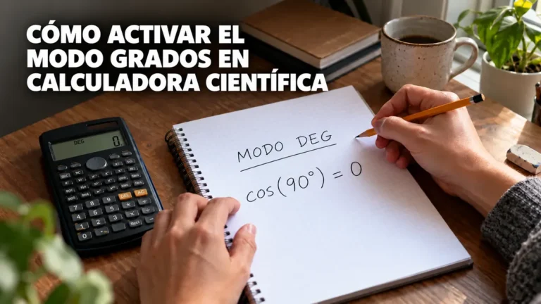 Cómo activar el modo grados en calculadora científica