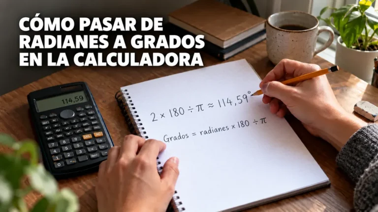 Cómo pasar de radianes a grados en la calculadora